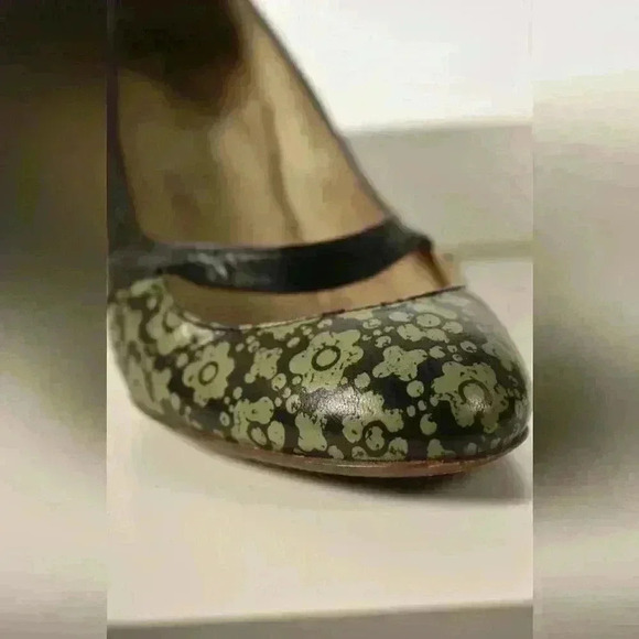 2000s DRIES VAN NOTEN Black Green Floral Mary Jane Block Heel Pumps  6.5US Italy - Picture 10 of 10